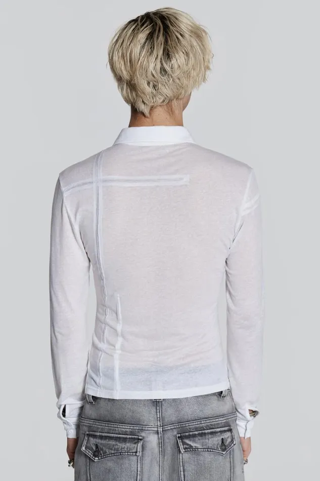 Men Jaded London Shirts White Rift Shirt