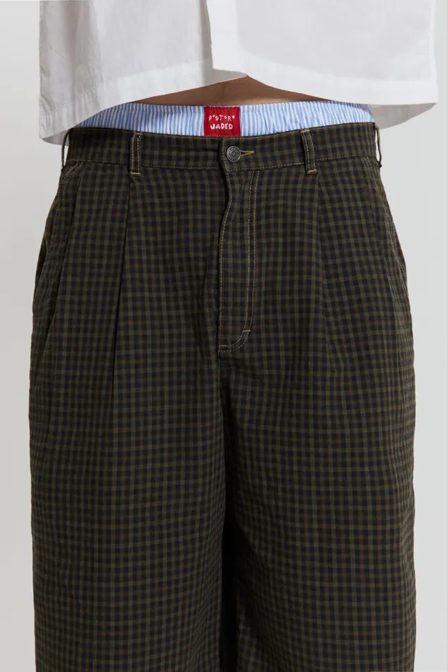 Men Jaded London Shorts and Jorts Charcoal Check Fairway Shorts