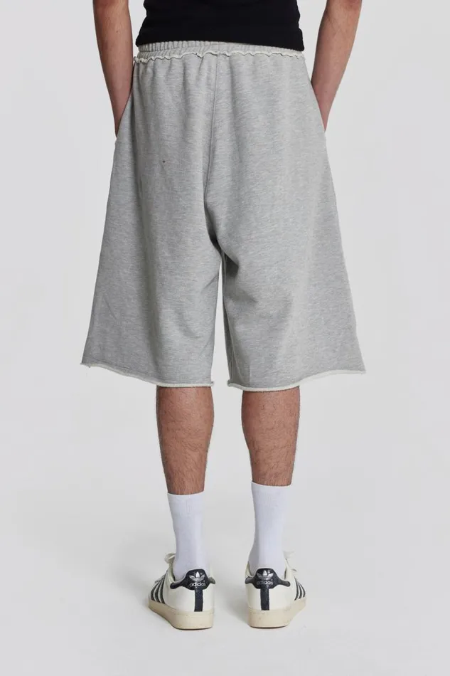 Men Jaded London Shorts and Jorts Grey Marl Colossus Jogger Shorts