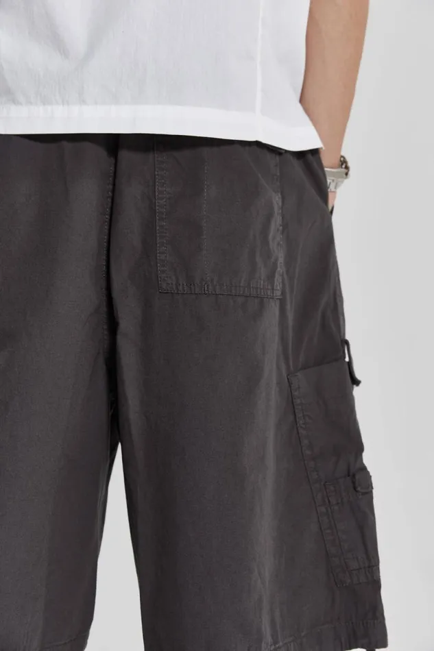 Men Jaded London Shorts and Jorts Vintage Grey Parachute Cargo Shorts