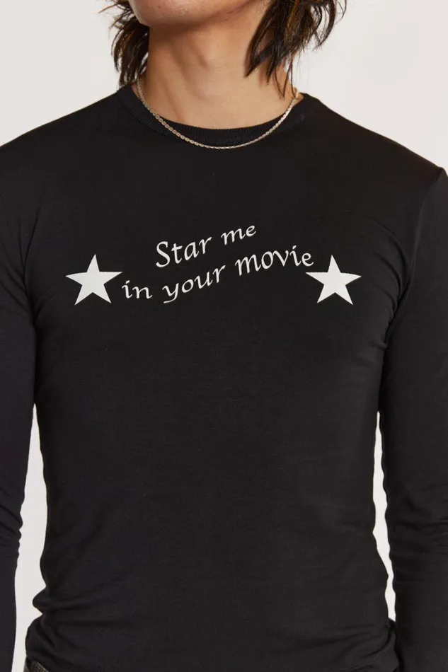 Men Jaded London TShirts Movie Star Long Sleeve Top