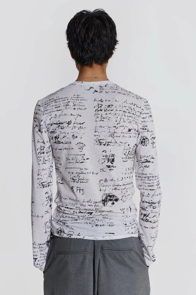 Men Jaded London TShirts Scripture Long Sleeve