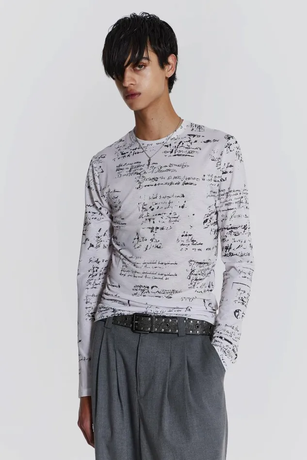 Men Jaded London TShirts Scripture Long Sleeve