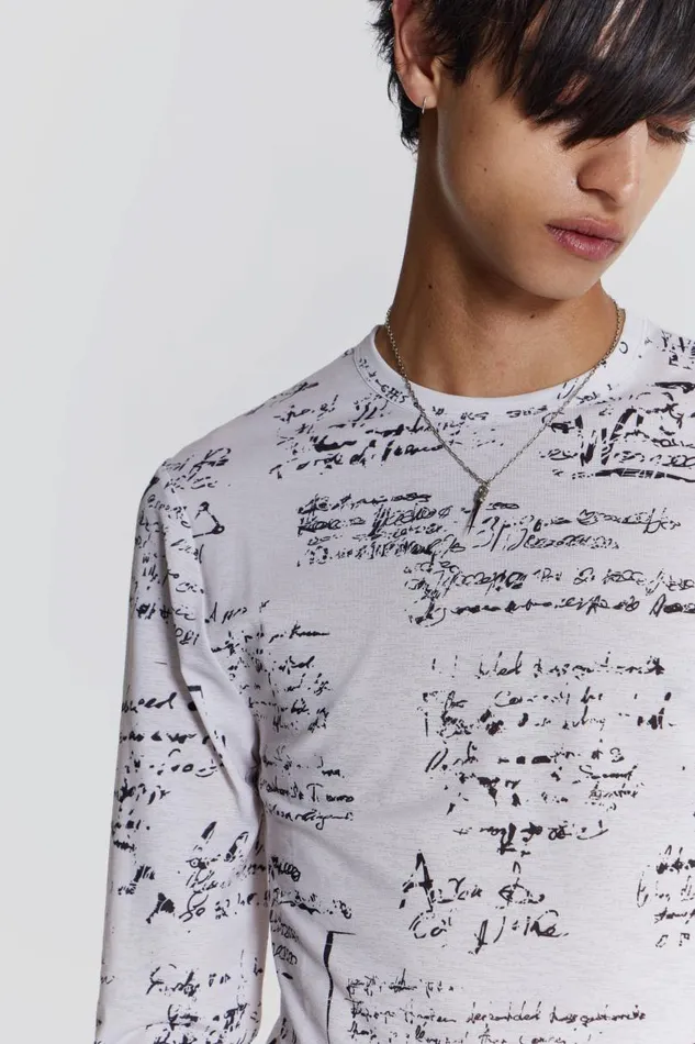 Men Jaded London TShirts Scripture Long Sleeve