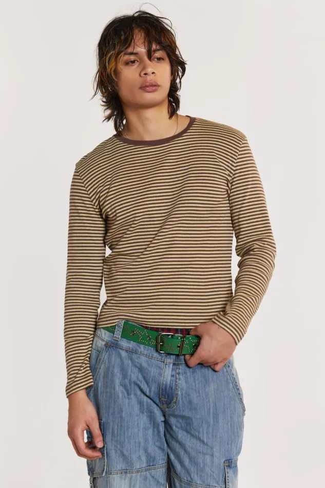 Men Jaded London TShirts Slouchy Long Sleeve Tee