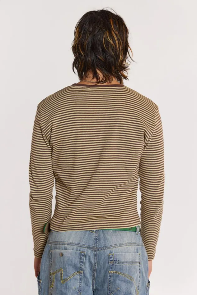 Men Jaded London TShirts Slouchy Long Sleeve Tee