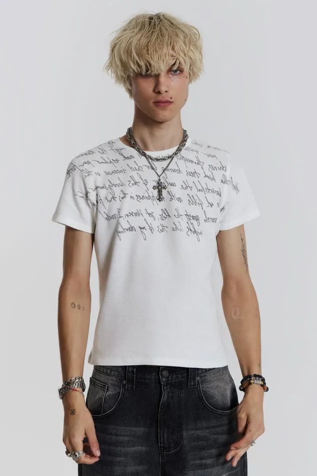 Men Jaded London TShirts Verse Waffle Tee