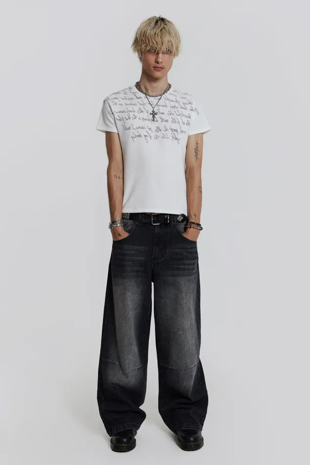 Men Jaded London TShirts Verse Waffle Tee