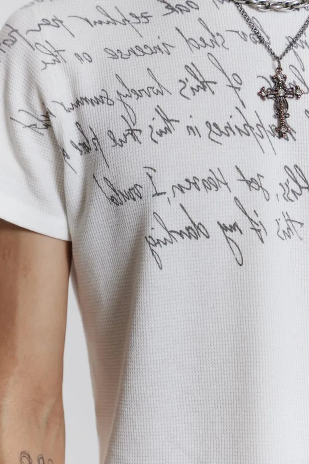 Men Jaded London TShirts Verse Waffle Tee