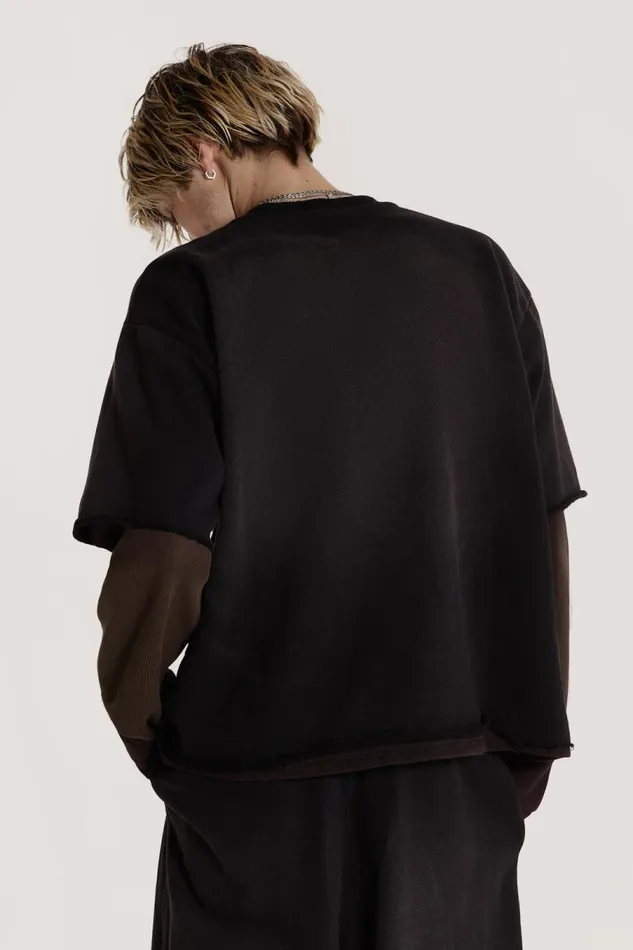 Men Jaded London TShirts Villain Layered Sweat