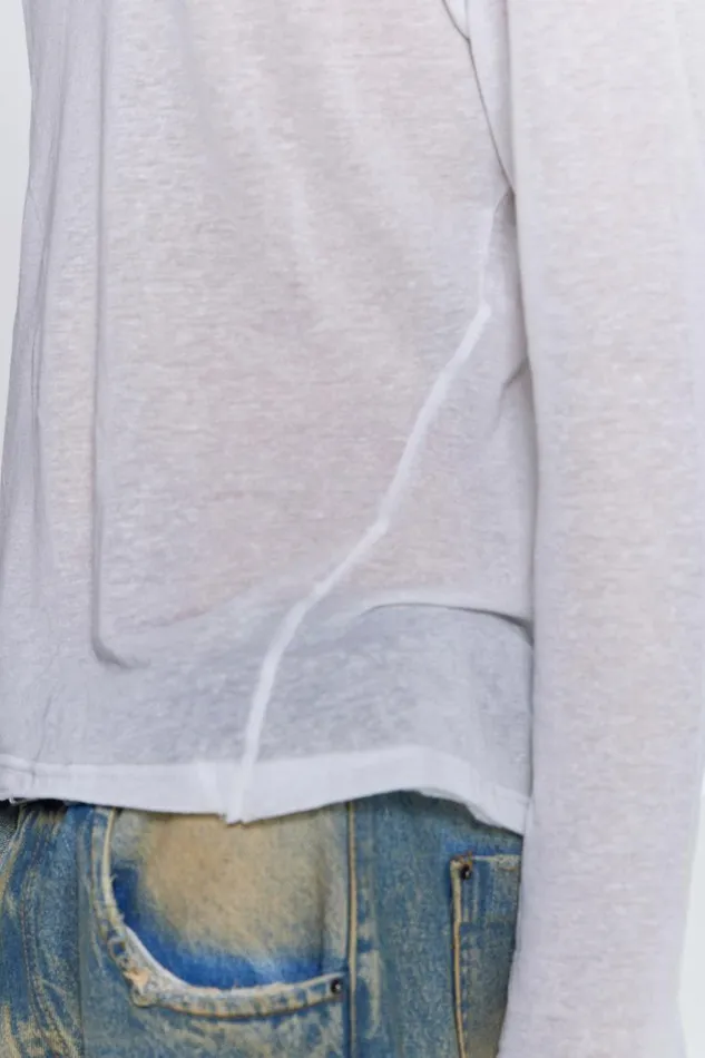 Men Jaded London TShirts White Mist Long Sleeve