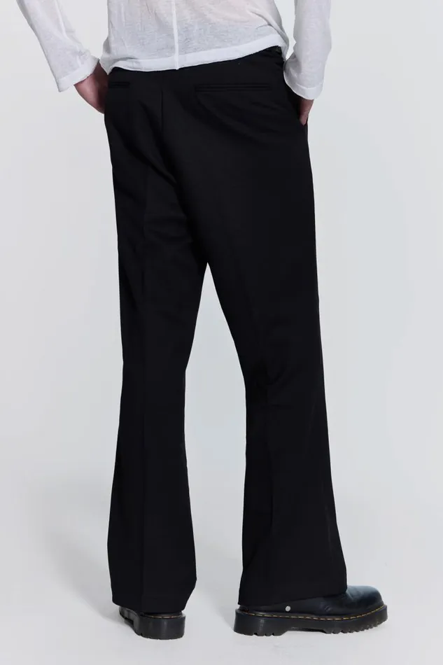 Men Jaded London Tailoring Black Flared Suit Pant