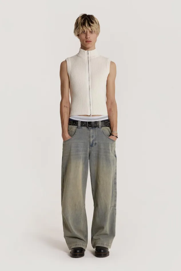 Men Jaded London Vests Polar Vest