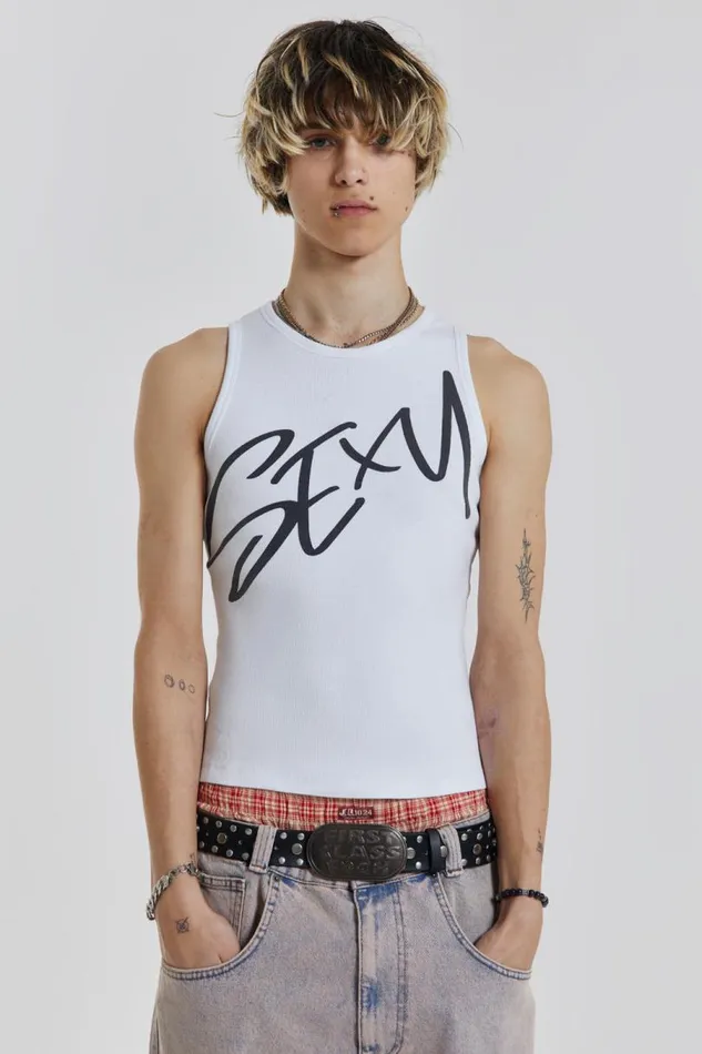 Men Jaded London Vests Sexy Vest