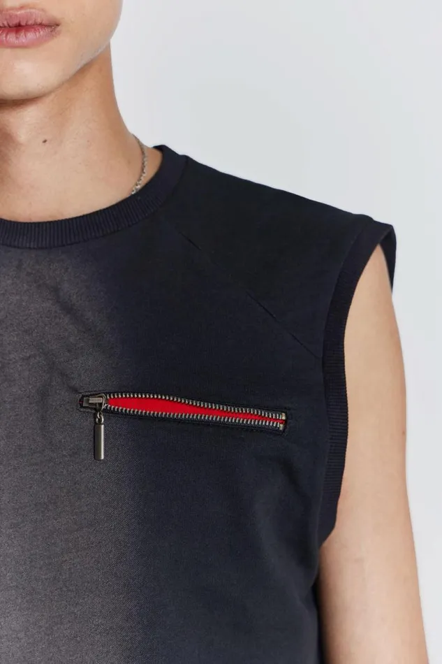 Men Jaded London Vests Shade Loopback Tank