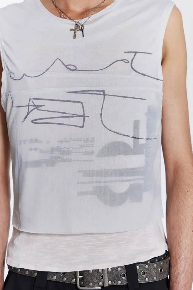 Men Jaded London Vests Surge Layered Tank