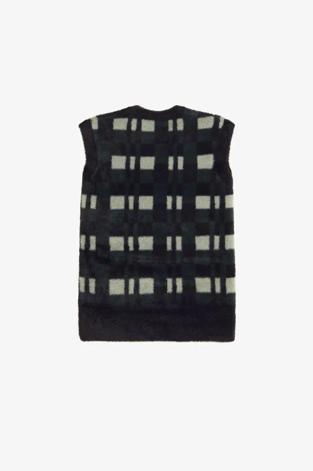 Men Knitwear Fred Perry Chequerboard Tank Black