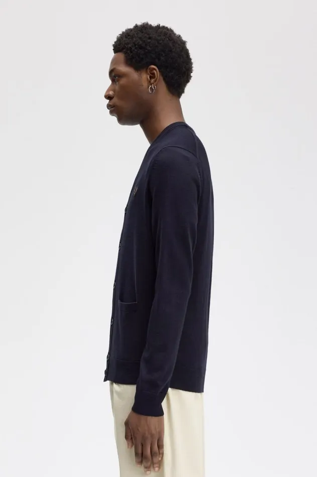 Men Knitwear Fred Perry Classic Cardigan Navy
