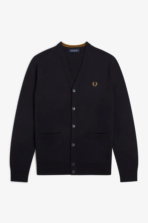 Men Knitwear Fred Perry Classic Cardigan Navy