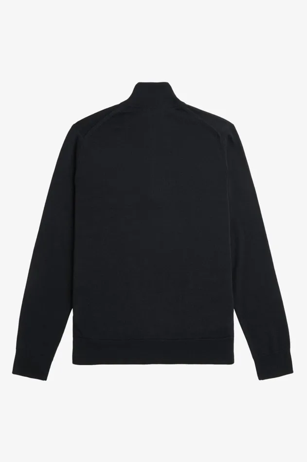 Men Knitwear Fred Perry Classic Half Zip Jumper Black