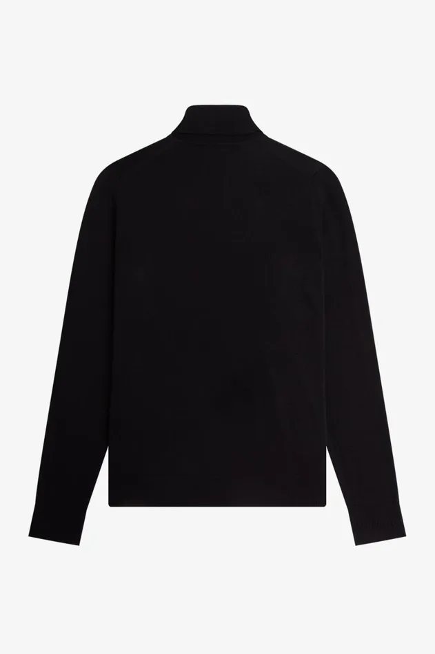 Men Knitwear Fred Perry Roll Neck Jumper Black