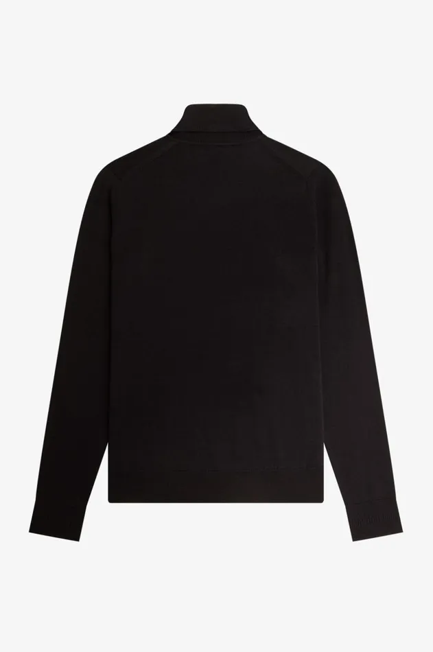 Men Knitwear Fred Perry Roll Neck Jumper Navy