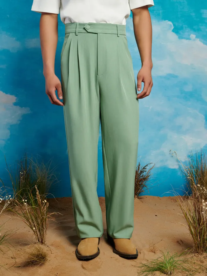 Men Lionel High Waisted Trousers Mint Green Sister Jane Trousers