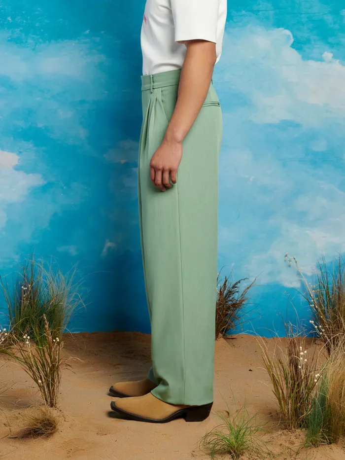 Men Lionel High Waisted Trousers Mint Green Sister Jane Trousers
