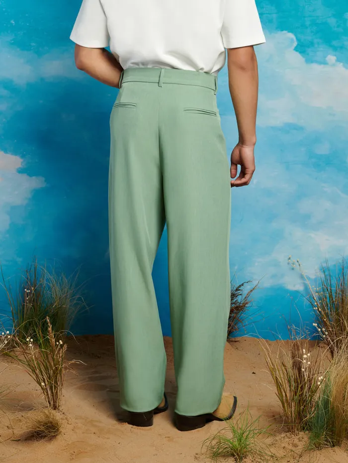 Men Lionel High Waisted Trousers Mint Green Sister Jane Trousers
