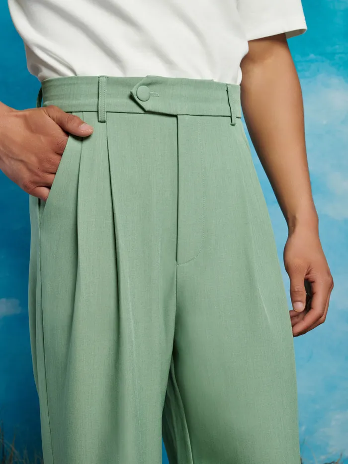Men Lionel High Waisted Trousers Mint Green Sister Jane Trousers