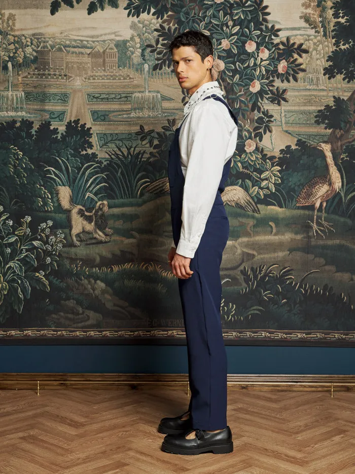 Men Lucky Dungarees Navy Blue Sister Jane Trousers