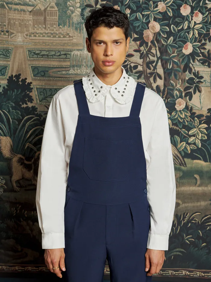 Men Lucky Dungarees Navy Blue Sister Jane Trousers