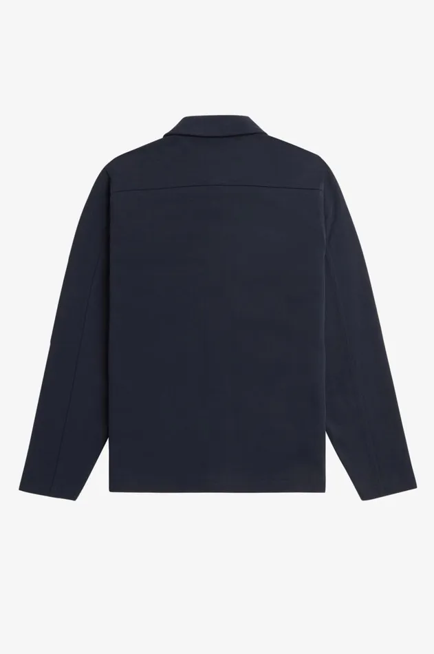 Men Overshirts Fred Perry Heavyweight Sweat Overshirt Navy