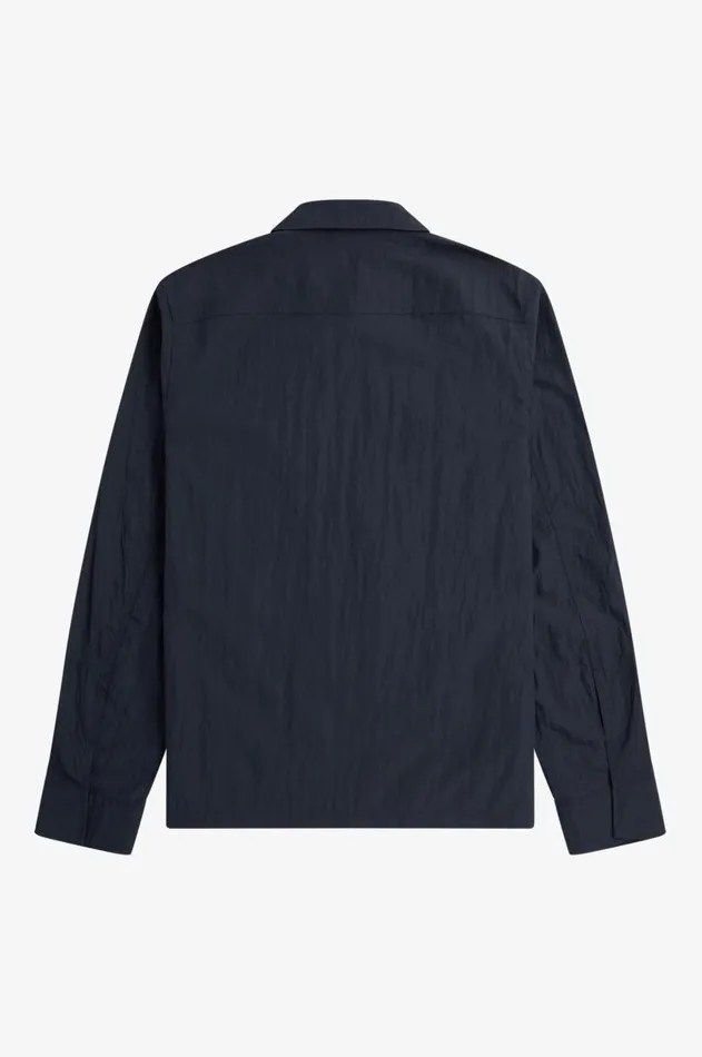 Men Overshirts Fred Perry Textured ZipThrough Overshirt Navy