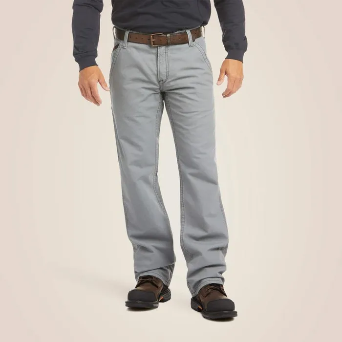 Men Pants and Shorts Ariat FR M4 Relaxed Workhorse Boot Cut Pant Fr Medium Gray