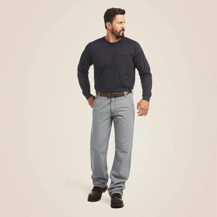 Men Pants and Shorts Ariat FR M4 Relaxed Workhorse Boot Cut Pant Fr Medium Gray Men Pants and Shorts Ariat FR M4 Relaxed Workhorse Boot Cut Pant Fr Medium Gray