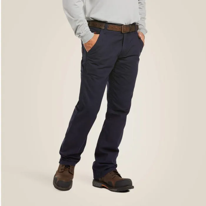 Men Pants and Shorts Ariat FR M4 Relaxed Workhorse Boot Cut Pant Navy
