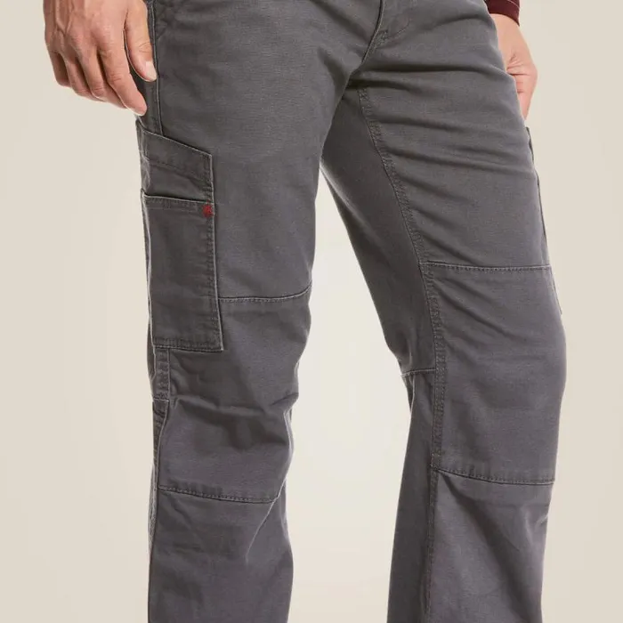 Men Pants and Shorts Ariat FR M5 Stretch DuraLight Canvas Stackable Straight Leg Pant Iron Gray