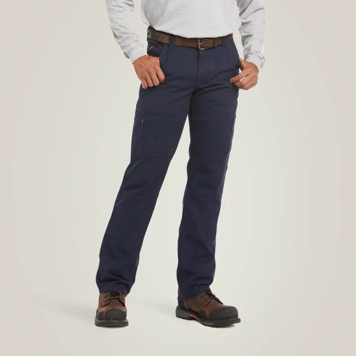 Men Pants and Shorts Ariat FR M5 Stretch DuraLight Canvas Stackable Straight Leg Pant Navy