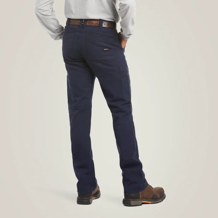 Men Pants and Shorts Ariat FR M5 Stretch DuraLight Canvas Stackable Straight Leg Pant Navy