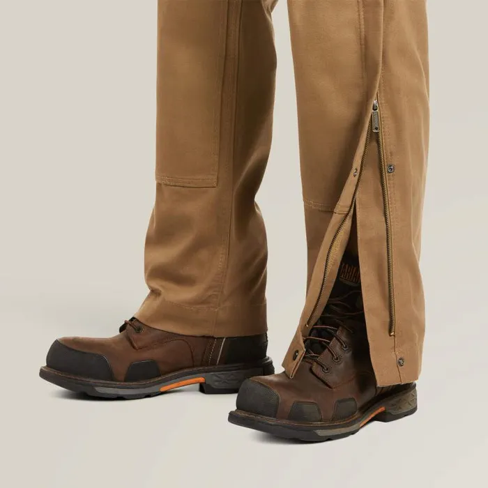 Men Pants and Shorts Ariat Rebar Duracanvas Unlined Bib Field Khaki