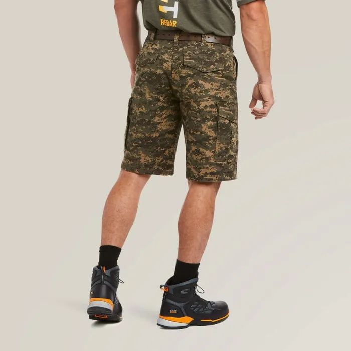 Men Pants and Shorts Ariat Rebar DuraStretch Made Tough Cargo 11034 Short Olive Camo Men Pants and Shorts Ariat Rebar DuraStretch Made Tough Cargo 11034 Short Olive Camo