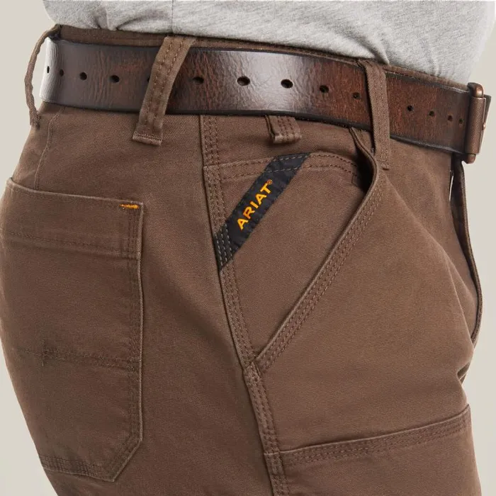 Men Pants and Shorts Ariat Rebar M4 Low Rise DuraStretch Made Tough Double Front Stackable Straight Leg Pant Wren