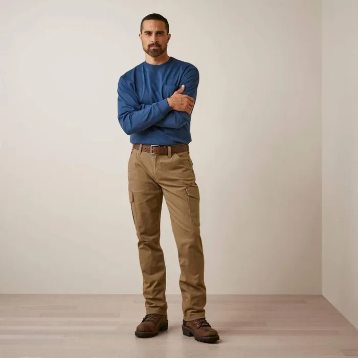 Men Pants and Shorts Ariat Rebar M4 Relaxed Made Tough Cargo Straight Pant Field Khaki Men Pants and Shorts Ariat Rebar M4 Relaxed Made Tough Cargo Straight Pant Field Khaki