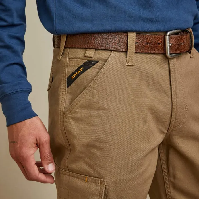Men Pants and Shorts Ariat Rebar M4 Relaxed Made Tough Cargo Straight Pant Field Khaki Men Pants and Shorts Ariat Rebar M4 Relaxed Made Tough Cargo Straight Pant Field Khaki