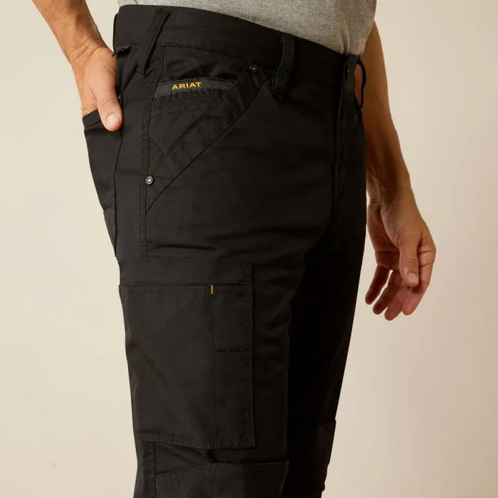 Men Pants and Shorts Ariat Rebar M7 Slim Cordura Twill Cargo Straight Pant Black Men Pants and Shorts Ariat Rebar M7 Slim Cordura Twill Cargo Straight Pant Black