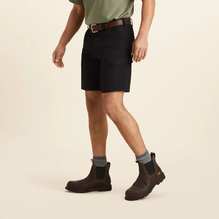 Men Pants and Shorts Ariat Rebar WorkFlow Ultralight Short Black