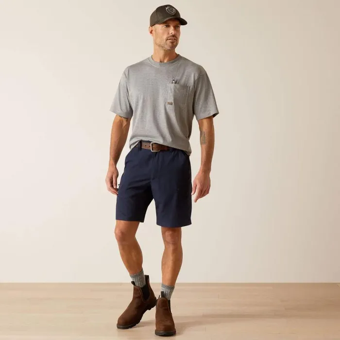 Men Pants and Shorts Ariat Rebar WorkFlow Ultralight Short Navy
