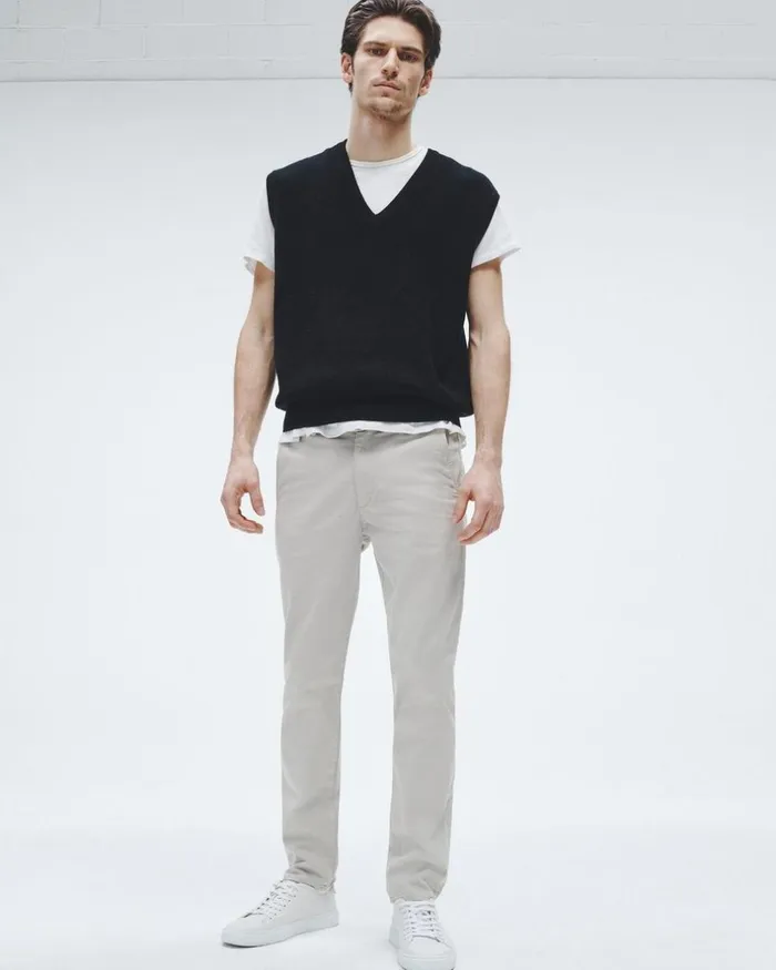Men Pants Rag 038 Bone Fit 2 Stretch Twill Chino Dark Grey