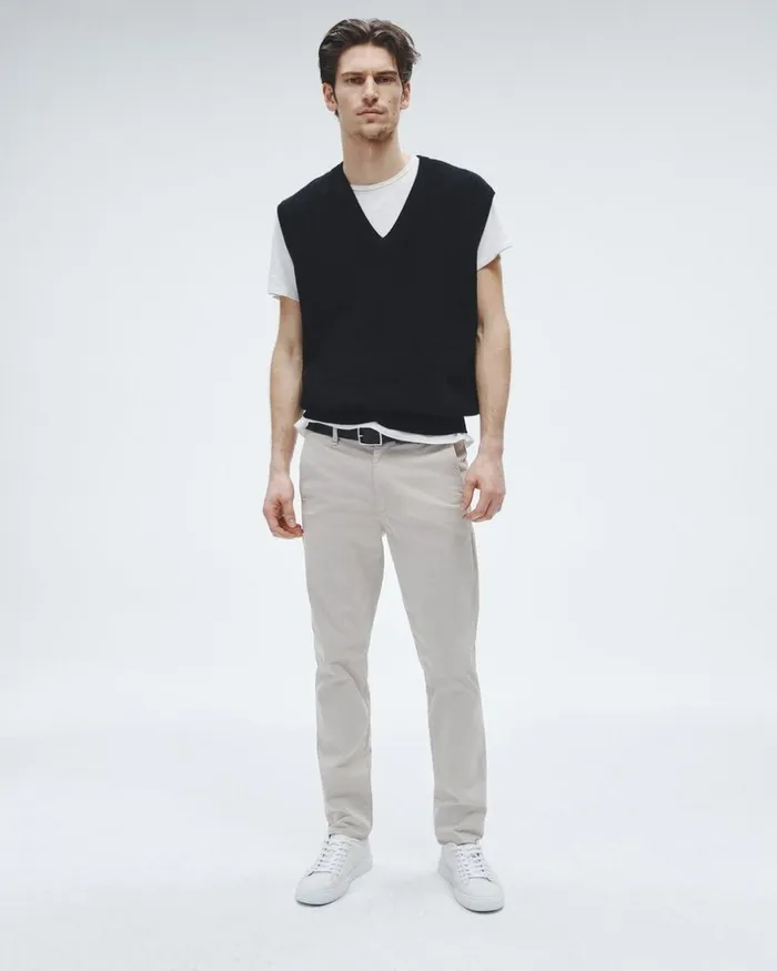 Men Pants Rag 038 Bone Fit 2 Stretch Twill Chino Dark Grey